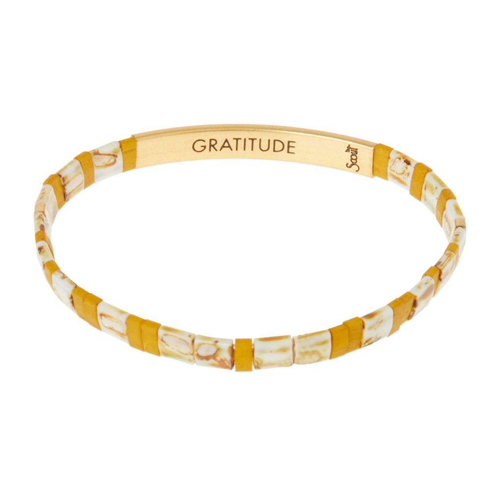 Good Karma Miyuki Bracelet | Gratitude - Amber/Gold