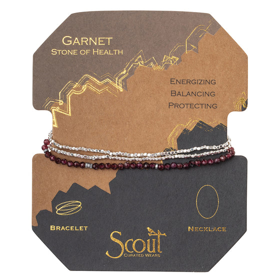 garnet stone of health WRAP BRACELET & NECKLACE garnet stone of health WRAP BRACELET & NECKLACE