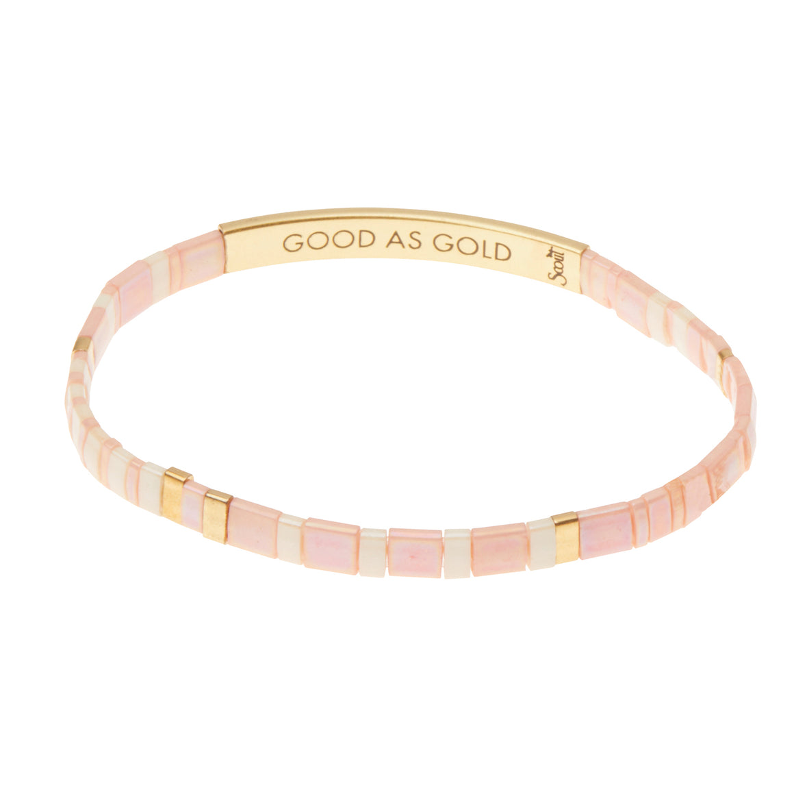 Good Karma Miyuki Bracelet | Good As Gold - Blush/Gold