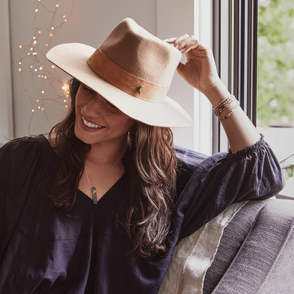 Stone Duo Wrap Bracelet/Necklace/Pin - Lava & Apatite/Silver
