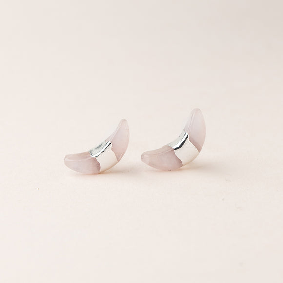 Crescent Moon Stud Earrings