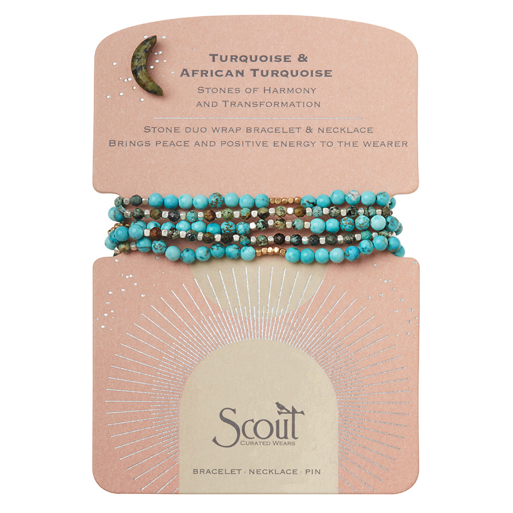 Stone Intention Charm Bracelet - African Turquoise/Gold - Scout Curated  Wears