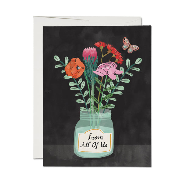 Flowers From Us Greeting Card
