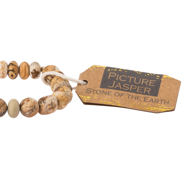 Stone Stack Bracelet Picture Jasper - Stone of the Earth