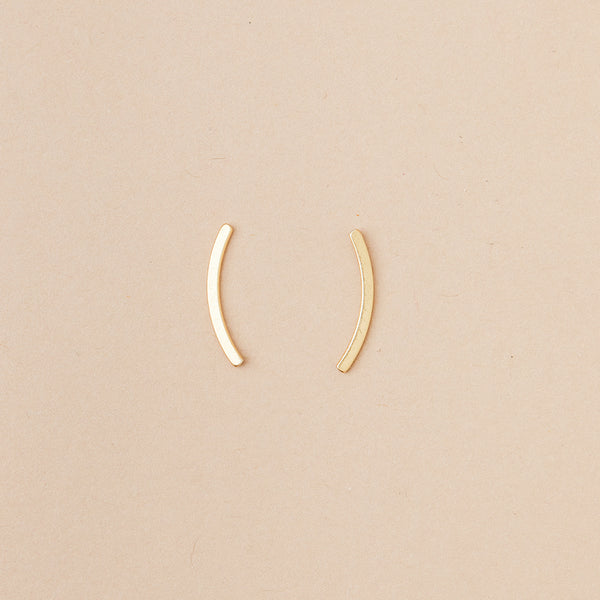 Refined Earring Collection - Comet Curve/Gold Vermeil