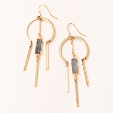 Dream Stone Earring - Labradorite/Gold