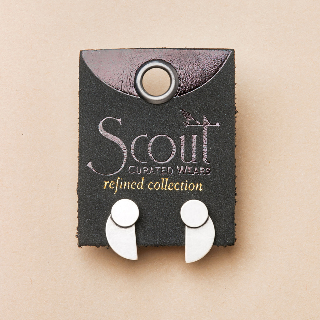Refined Earring Collection - Eclipse Stud/Sterling Silver