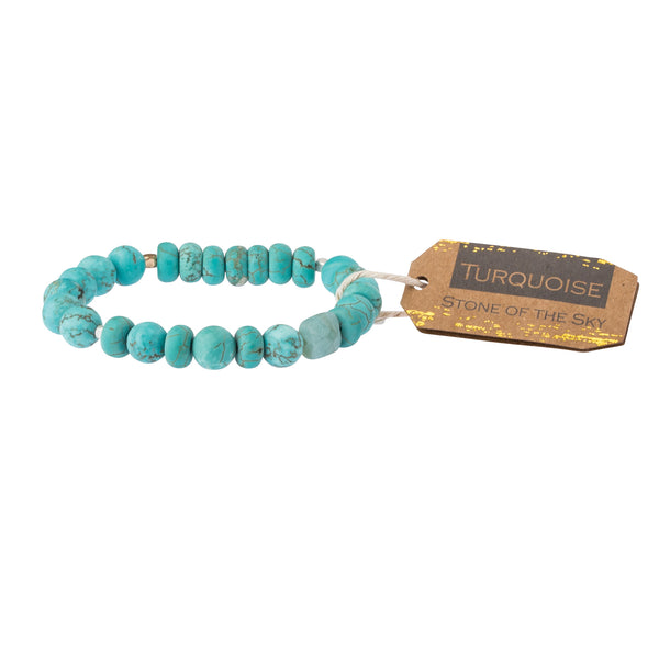 Stone Stack Bracelet Turquoise - Stone of the Sky