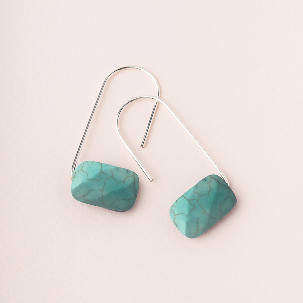Floating Stone Earring - Turquoise/Silver - Scout Curated Wears