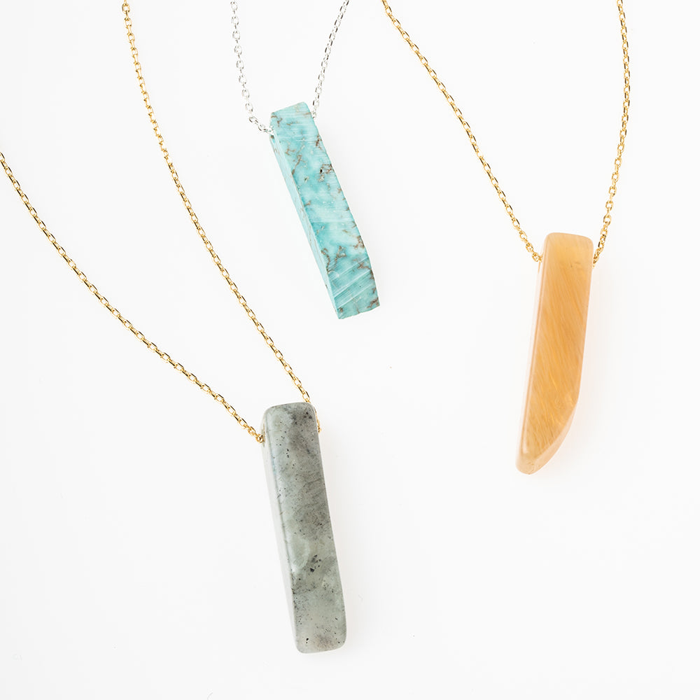 Stone Point Necklace - Amethyst/Stone of Protection