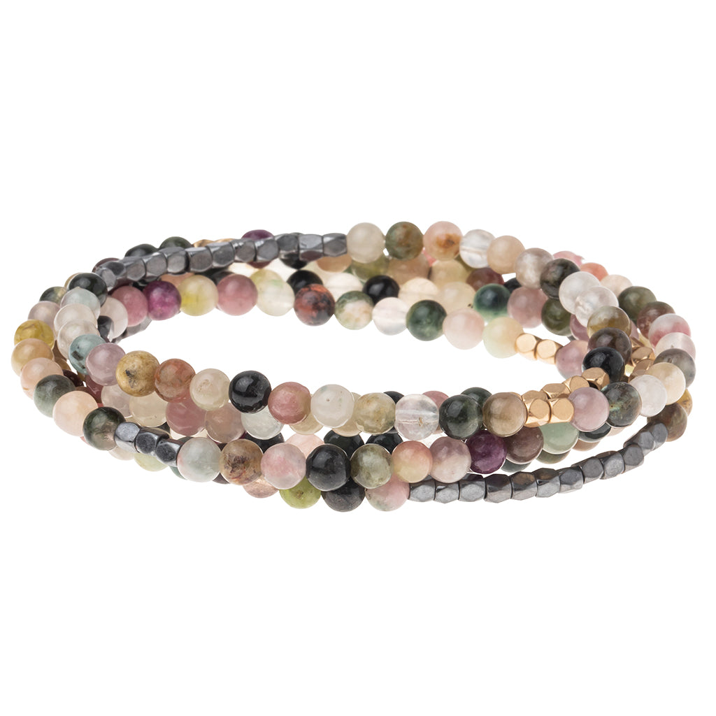 Clear Quartz and Black Tourmaline Bracelet for Negative Energy Protect –  Rock My Zen