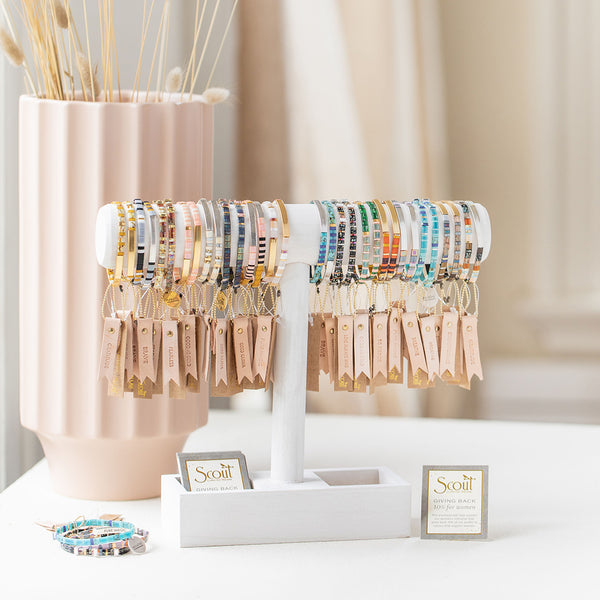 Good Karma Miyuki Charm Bracelet - Brave Midnight/Sparkle/Silver