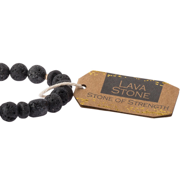 Stone Stack Bracelet Lava - Stone of Strength