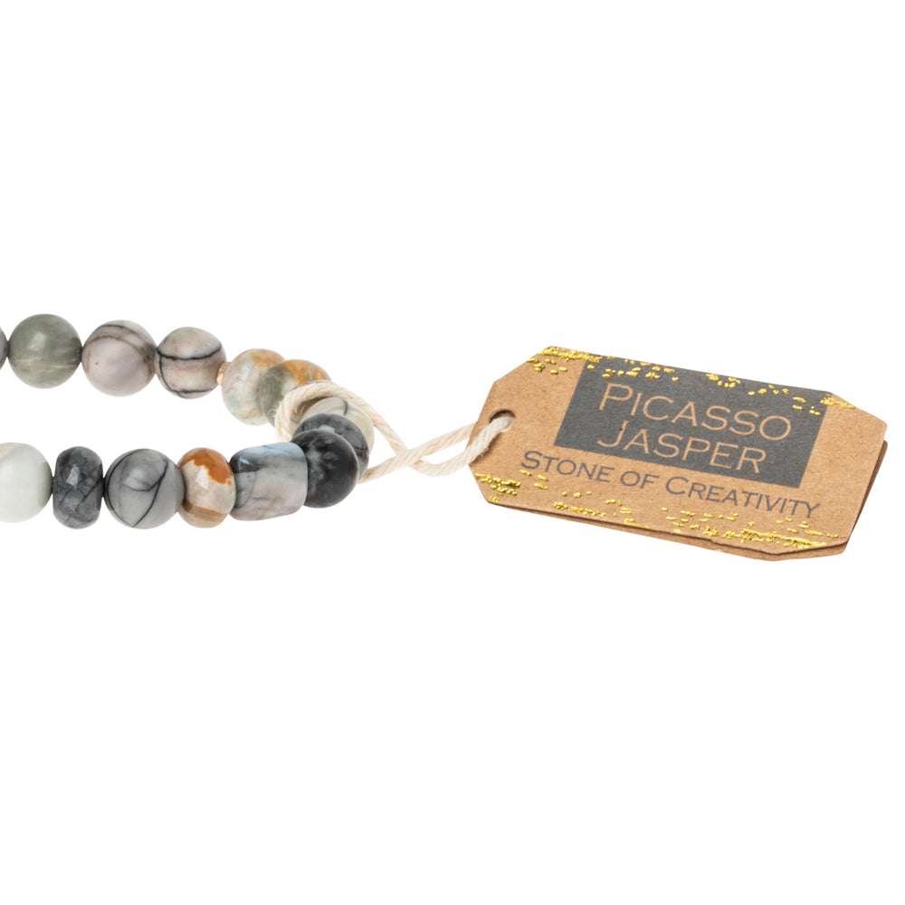 Stone Stack Bracelet Picasso Jasper - Stone of Creativity
