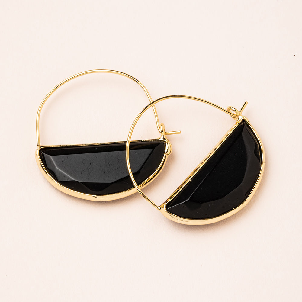 Buy OOMPH Jewellery Black Beads Studded Half Hoop Drop Earrings For Women &  Girls Online