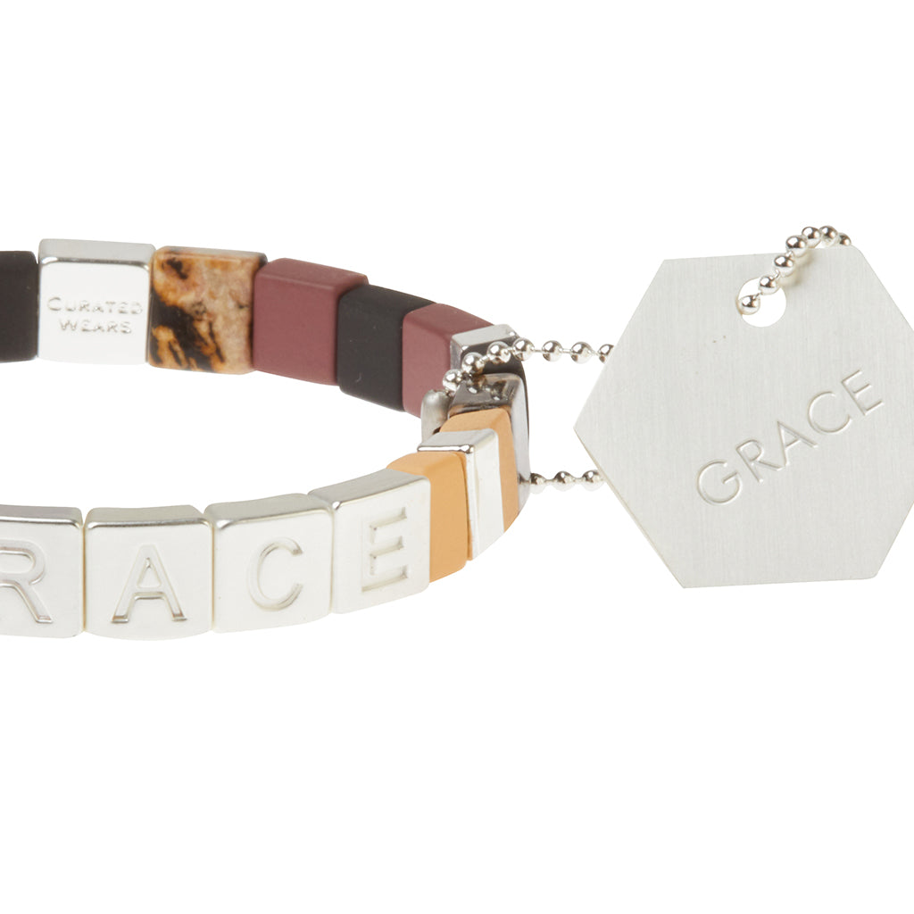 Empower Bracelet - GRACE Silver/Rhodonite/Rose Quartz