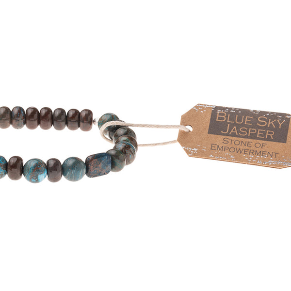 Stone Stack Bracelet  Blue Sky Jasper - Stone of Empowerment