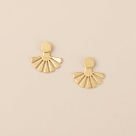 Refined Earring Collection - Sunburst Ear Jacket/Gold Vermeil