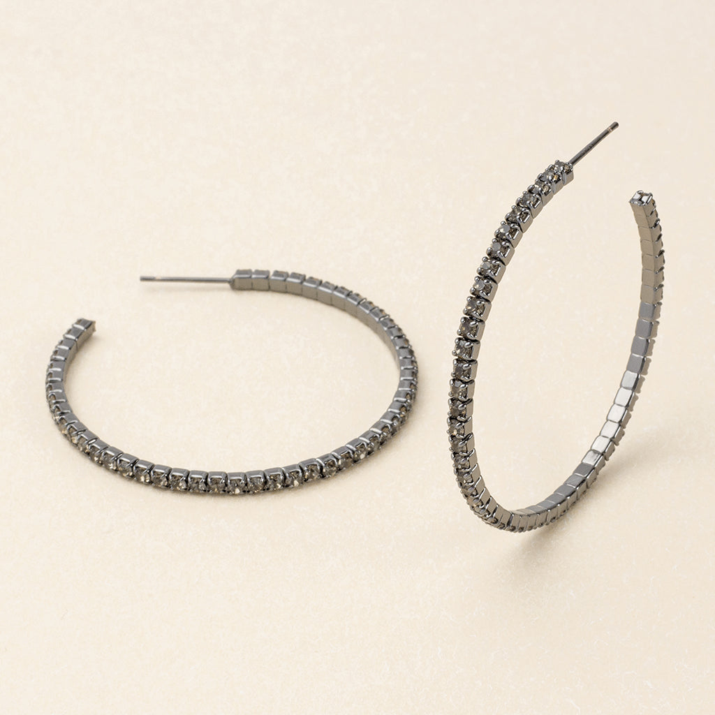 Tri Toned Statement Hammered Metal Triple Hoop Dangle Earrings, 1.75 –  Rosemarie Collections