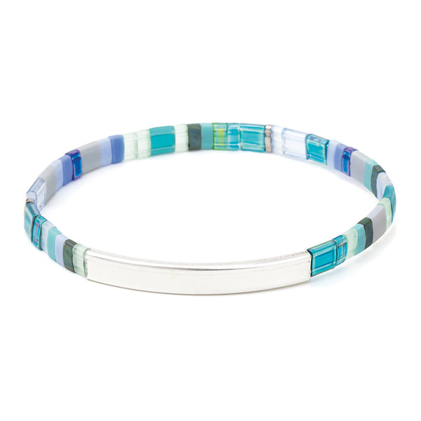 Good Karma Miyuki Bracelet | Just Breathe - Turquoise/Green/Silver