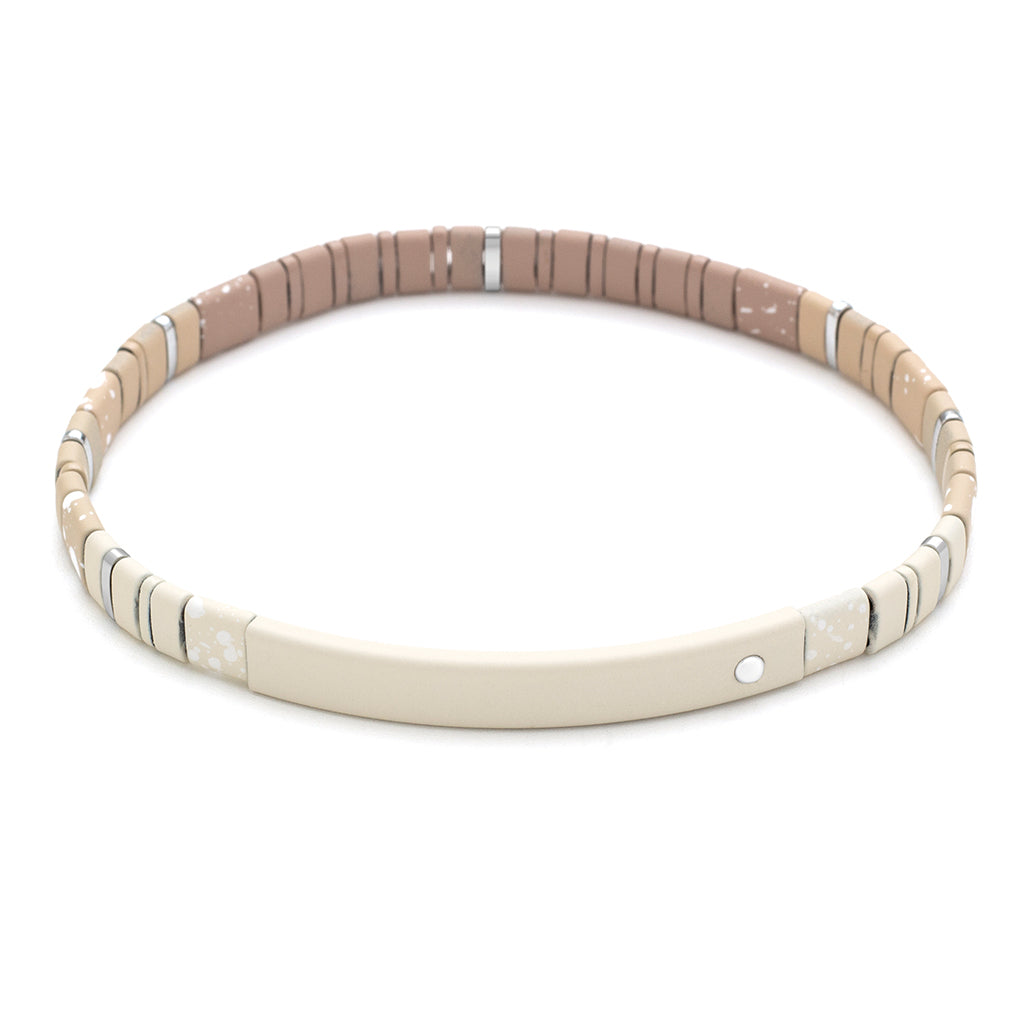 Good Karma Ombre Bracelet -  Joy & Kindness Ivory/Silver