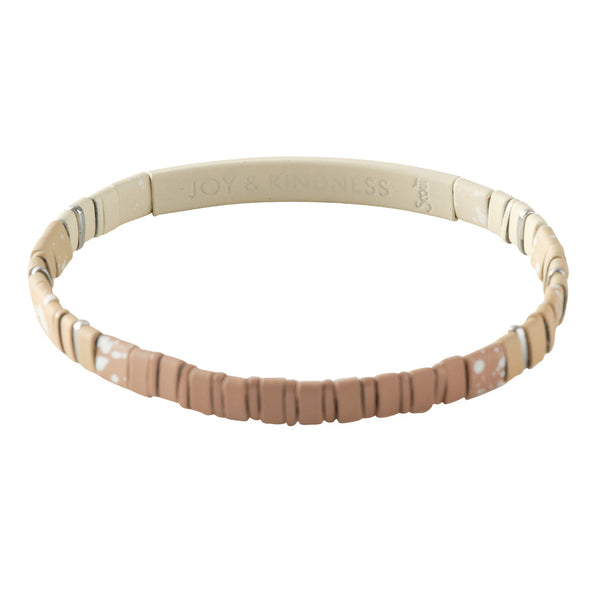 Good Karma Ombre Bracelet -  Joy & Kindness Ivory/Silver