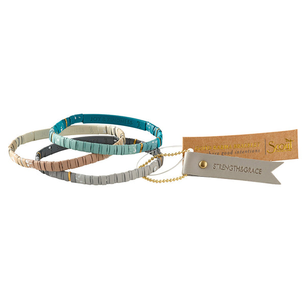 Good Karma Ombre Bracelet -  Joy & Kindness Ivory/Silver