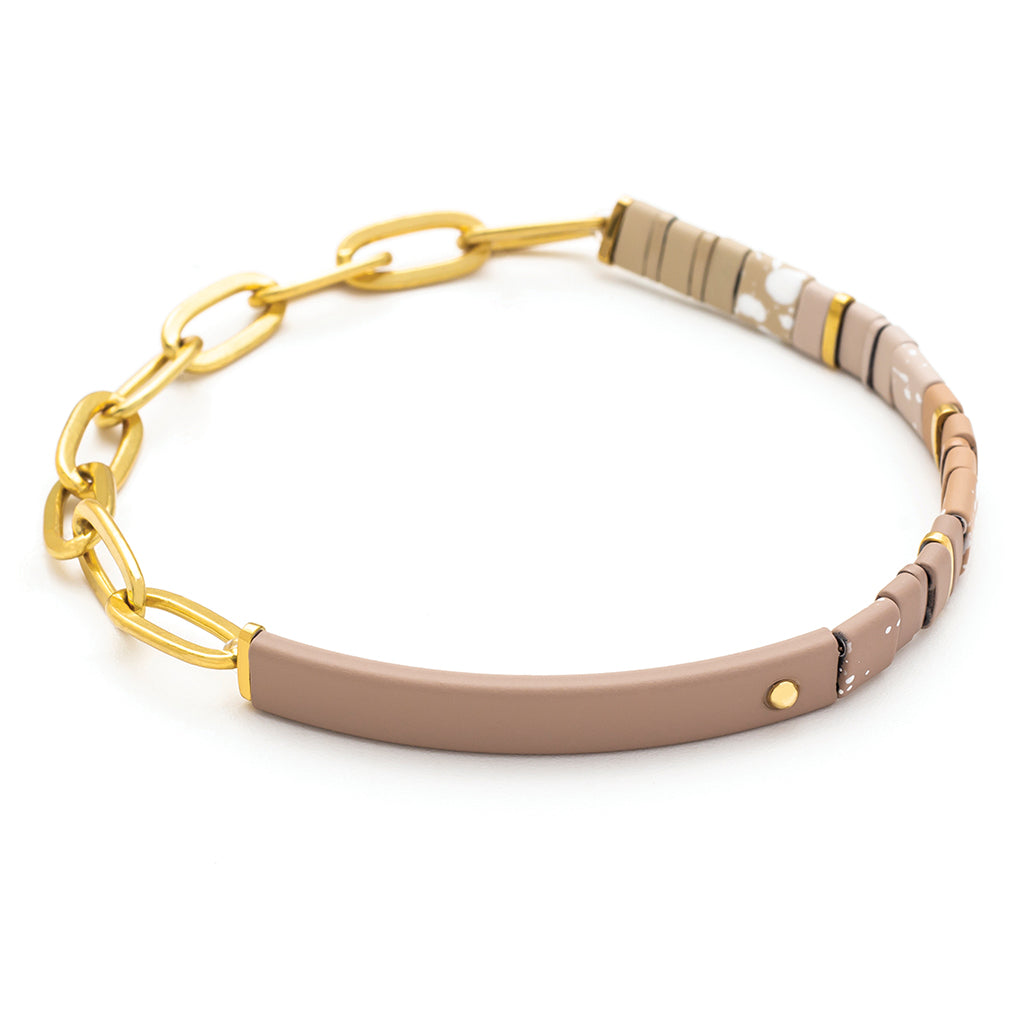 Good Karma Ombre w/Chain Bracelet - Gratitude Fawn/Gold