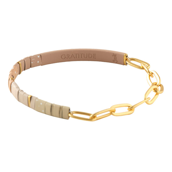 Good Karma Ombre w/Chain Bracelet - Gratitude Fawn/Gold