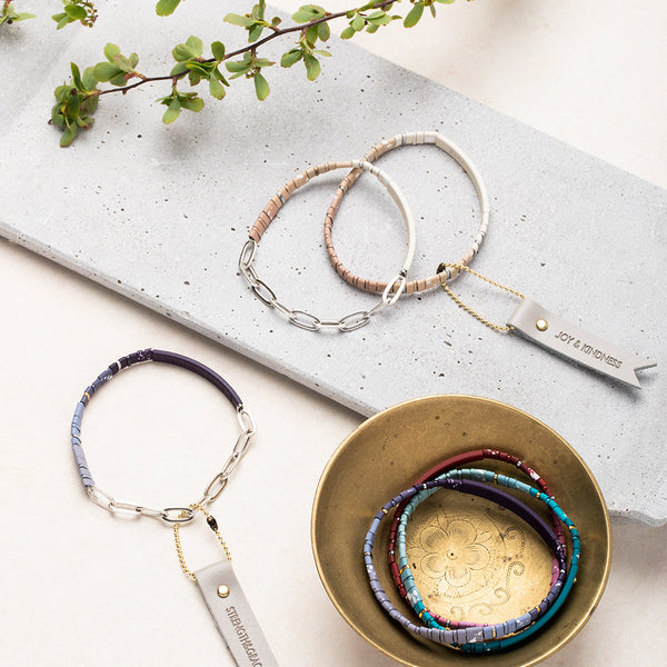 Good Karma Ombre w/Chain Bracelet - Gratitude Fawn/Gold