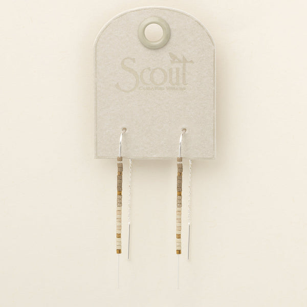 Chromacolor Miyuki Thread Earring - Pewter Multi/Silver