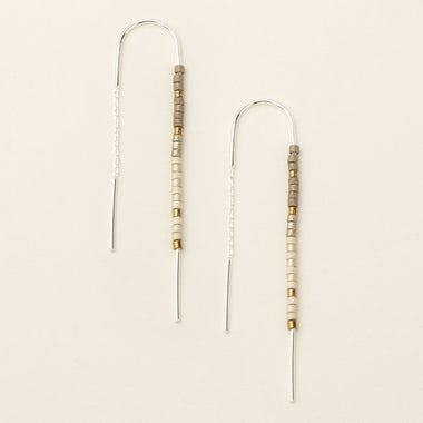 Chromacolor Miyuki Thread Earring - Pewter Multi/Silver
