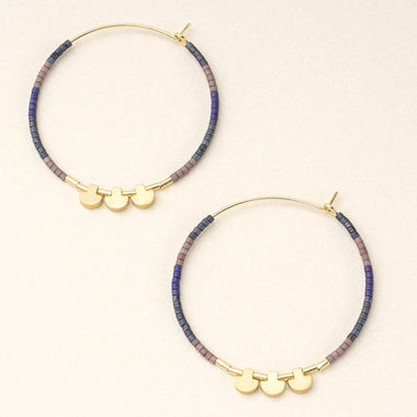 Chromacolor Miyuki Large Hoop - Dark Multi/Gold