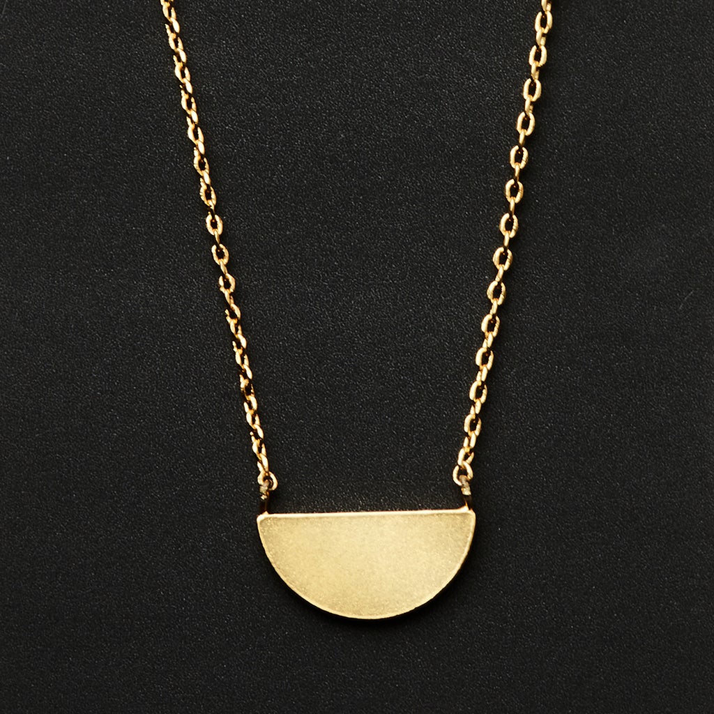 Buy Crescent Moon Necklace, Half Moon Necklace, Gold Half Moon Pendant,  Silver Crescent Moon Jewelry, Moon Phase Necklace Online in India - Etsy