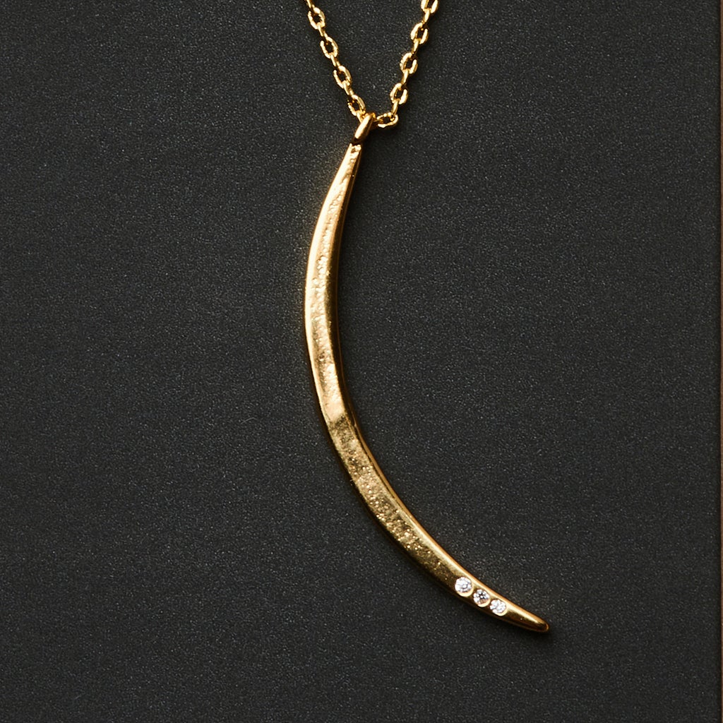 Refined Necklace Collection - Gibbous Slice/Gold