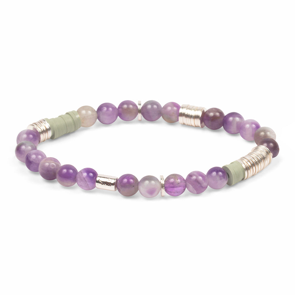 Intermix Stone Stacking Bracelet - Amethyst