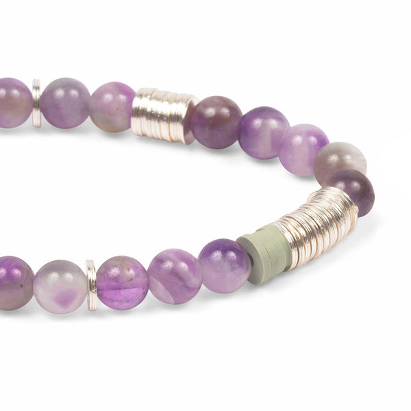 Intermix Stone Stacking Bracelet - Amethyst
