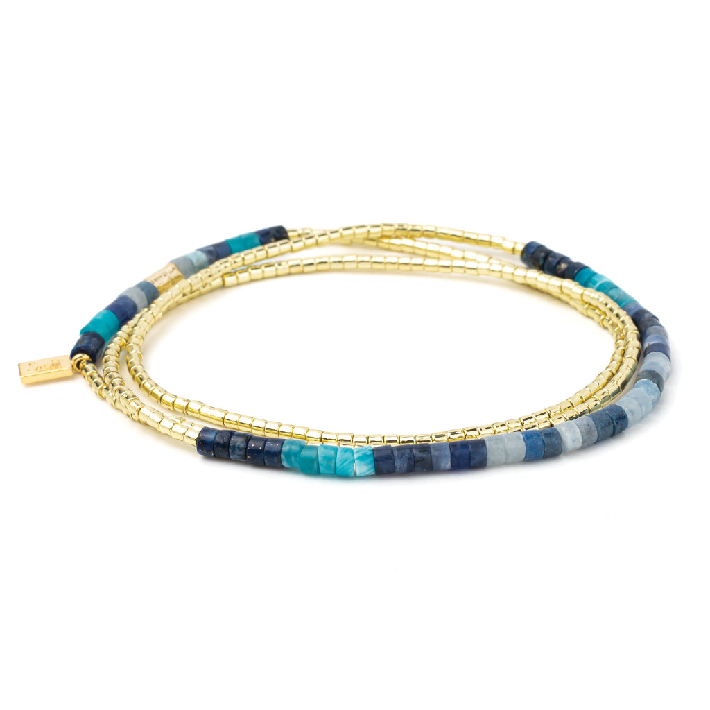 Ombre Stone Wrap - Midnight/Gold