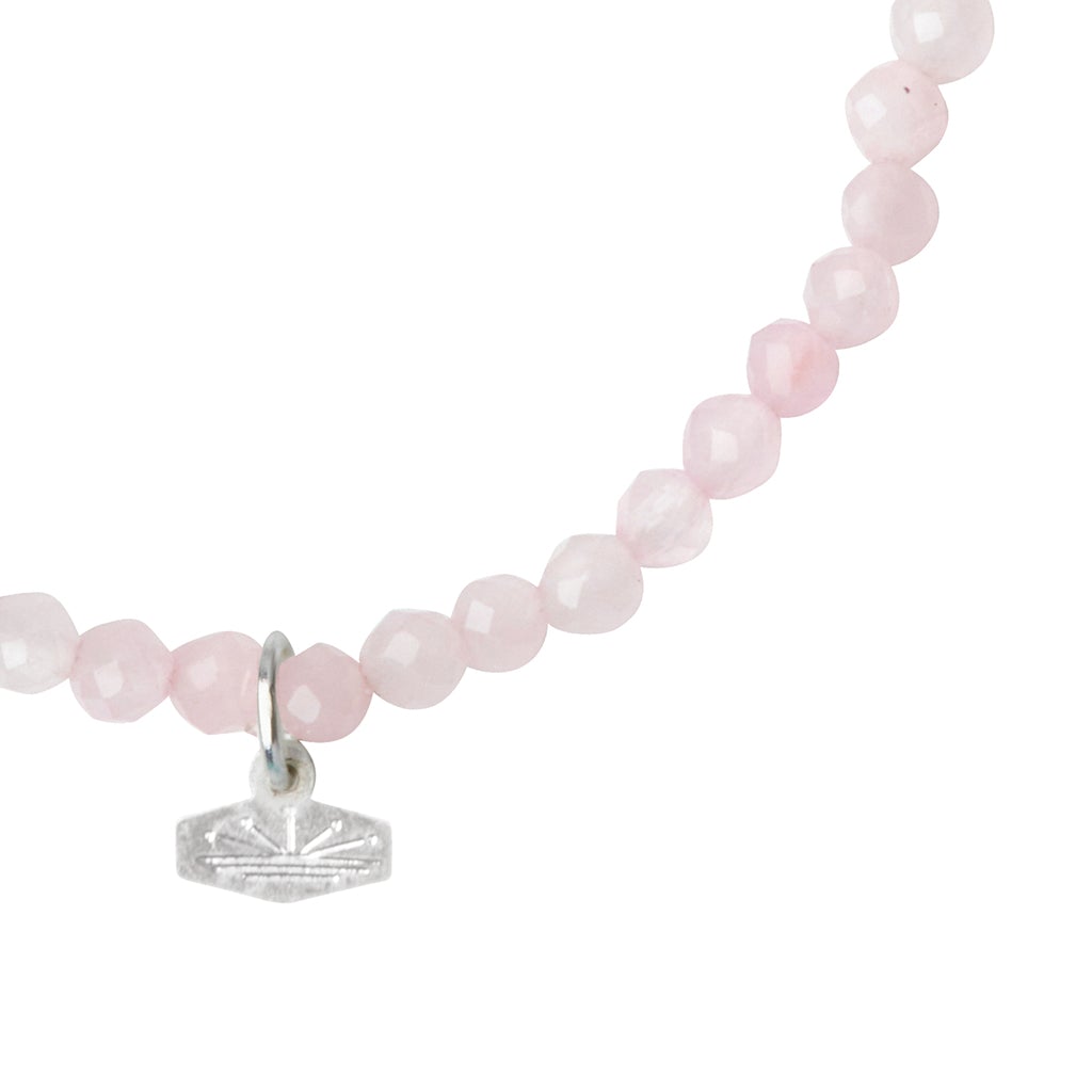 Mini Faceted Stone Stacking Bracelet - Rose Quartz/Silver - Scout Curated  Wears