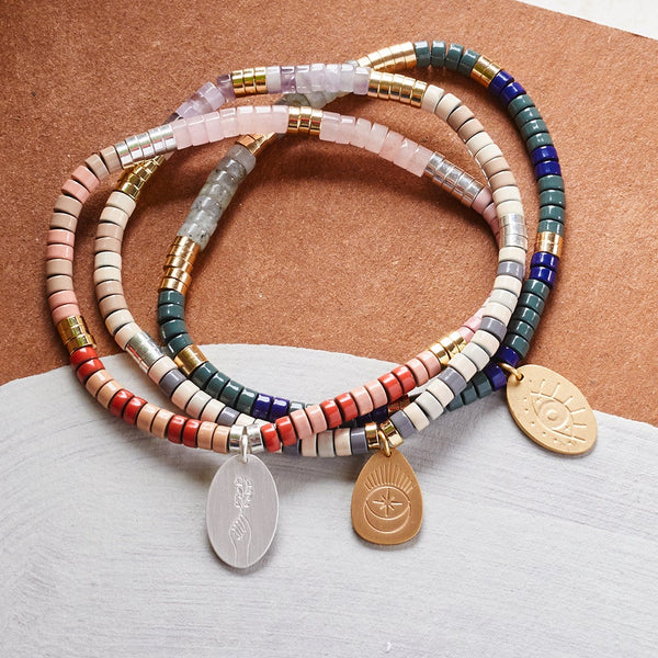 Stone Intention Charm Bracelet - Howlite/Silver