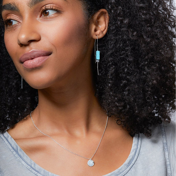 Stone Intention Charm Necklace - Moonstone/Silver