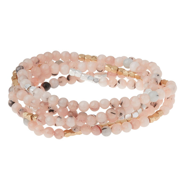 Stone Wrap Morganite/Black Tourmaline - Stones of Divine Love & Protection
