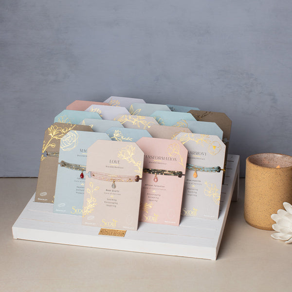 Teardrop Stone Wrap Turquoise/Opalite/Silver - Stone of Calm