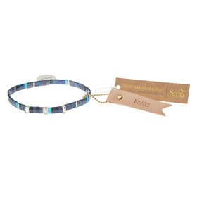 Good Karma Miyuki Charm Bracelet - Brave Midnight/Sparkle/Silver