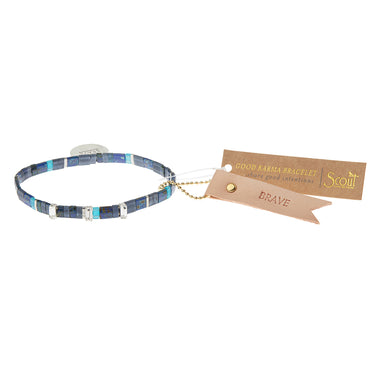 Good Karma Miyuki Charm Bracelet - Brave Midnight/Sparkle/Silver