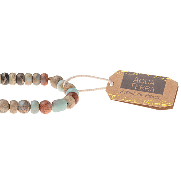 Stone Stack Bracelet Aqua Terra - Stone of Peace