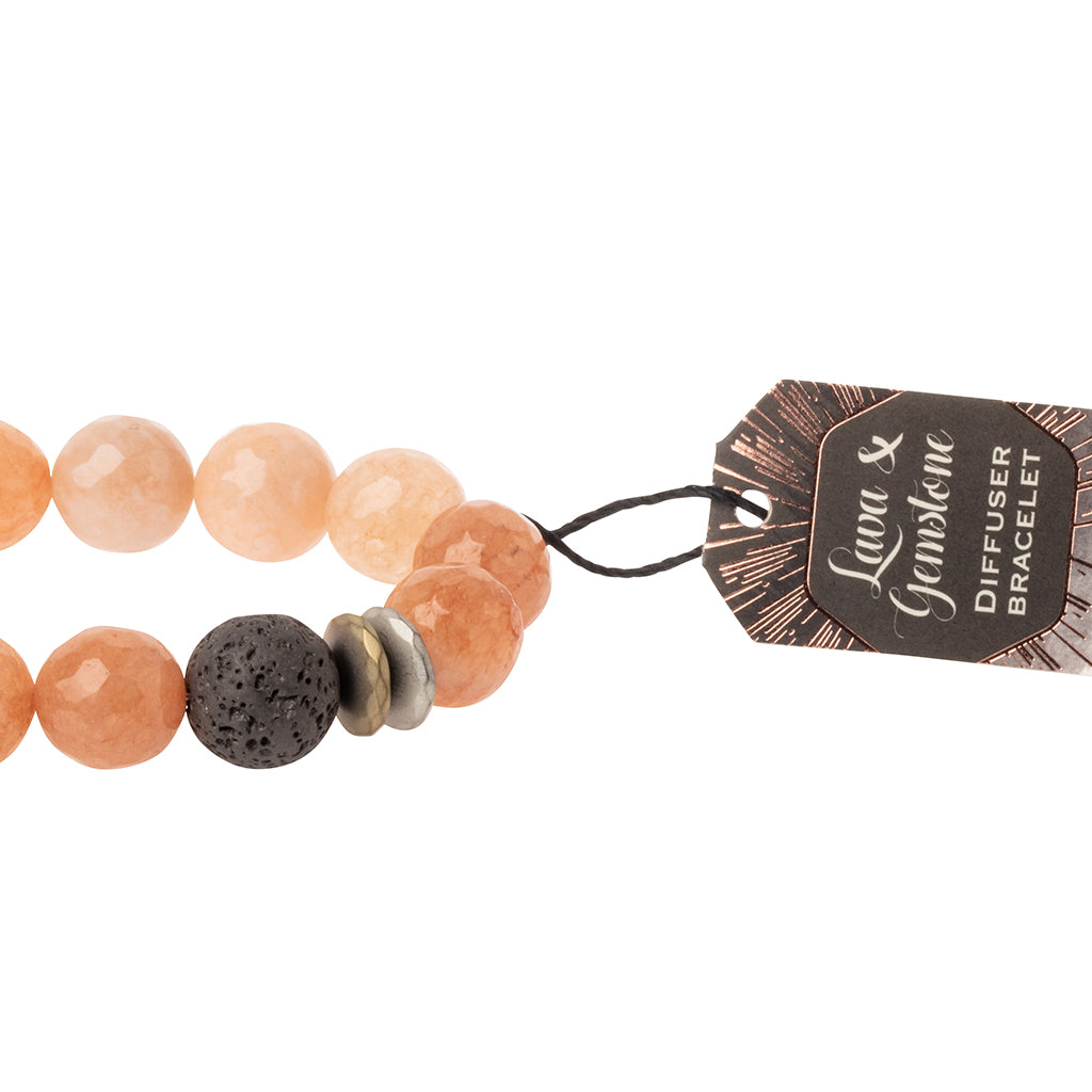 Lava Gemstone Diffuser Bracelet Sunstone Scout Curated Wears