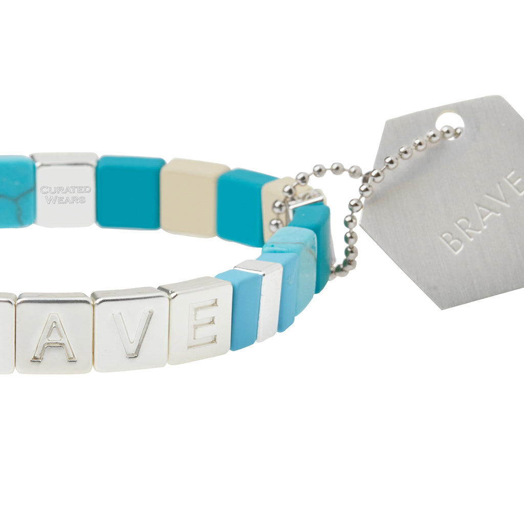 Empower Bracelet - BRAVE Silver/Turquoise/Howlite