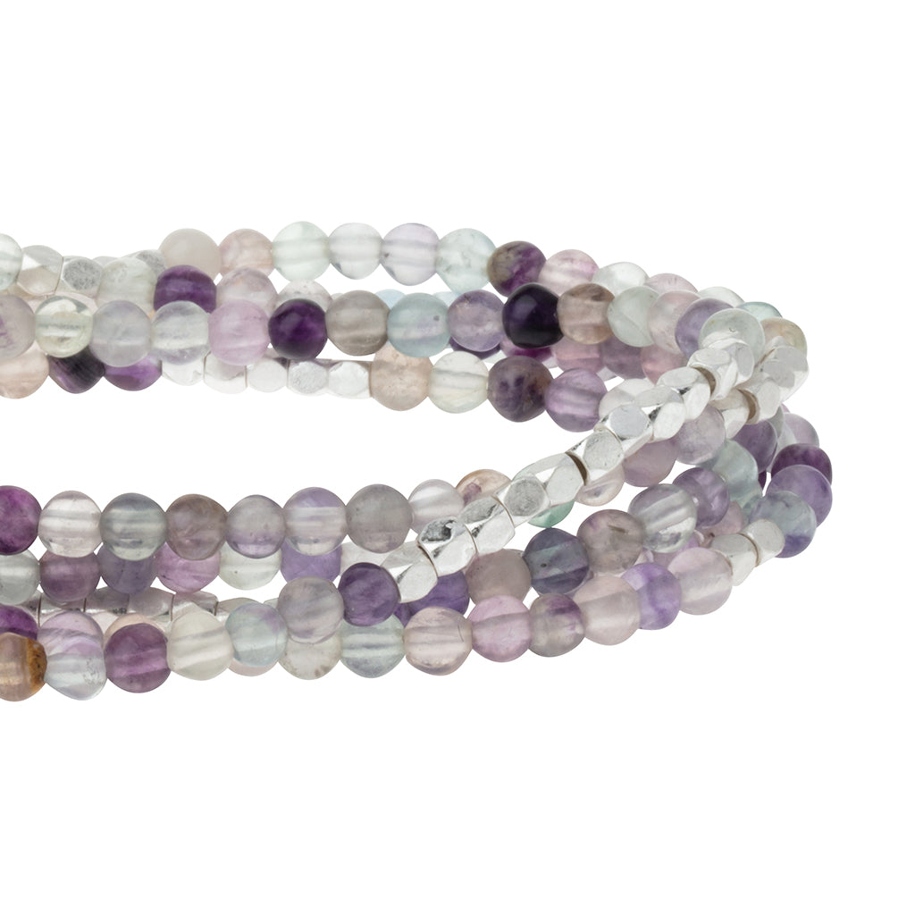 Fluorite with Black Labradorite Bracelet for Clear Decision-Making