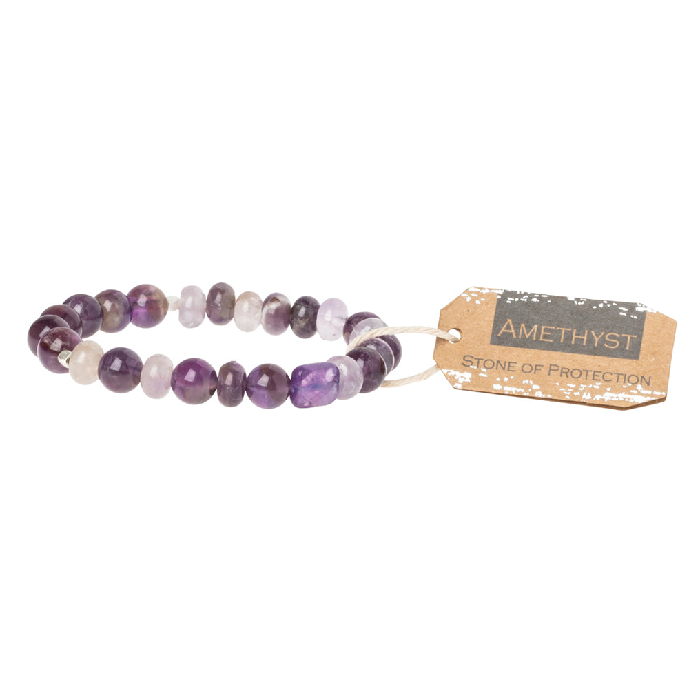 Aanya Gems Black Tourmaline & Lava Stone Bracelet Triple Protection 8 MM  Beads Crystal Bracelet For Men Protection